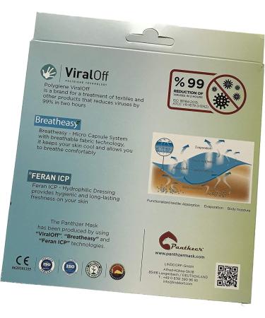 Mouth & Nose Protection - ViralOff Technology | Reduce 99% Pathogens | L/XL Black Ear Loops - No Constant Washing Needed - Buy Online on GoSupps.com