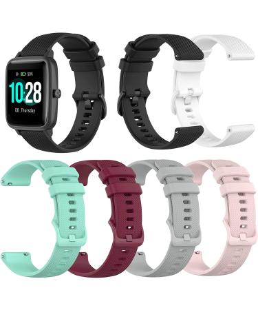 6-Pack Silicone Bands Compatible with YAMAY SW020 SW021 SW023 ID205 ID205L ID205U Smart Watch Band  Replacement Quick Release Soft Silicone Bands for Women Multicolor6-Pack - Buy Online on GoSupps.com