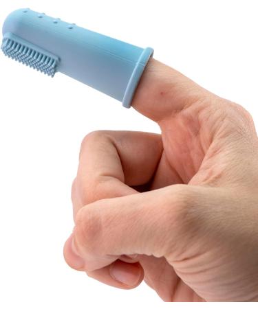 Babyzoco Silicone Finger Toothbrush for Babies | Soothes Gums & Stimulates | 0-2 Years | Unisex | Light Blue - Buy Online on GoSupps.com