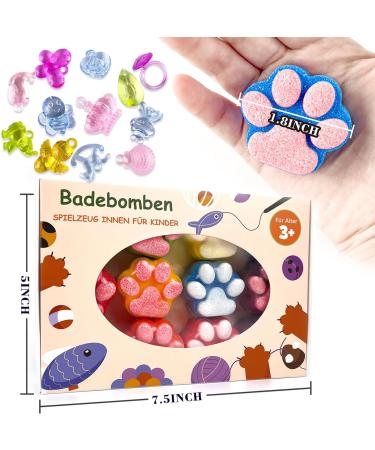 Pfoten Bomb Bombs for Kids - 12PCs Colorful Handmade Natural Bathing Balls with Surprise Toys | Perfect Gift for Christmas & Birthday - Buy Online on GoSupps.com