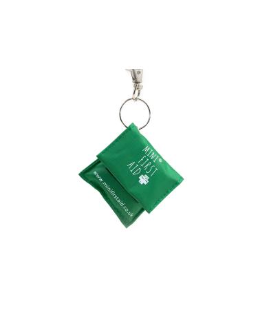 Mini First Aid CPR Mask Keyring - Resuscitation Face Shield Keyring Handy Pocket Mask Key Chain with Valve for Emergency Use to Protect Against Cross Infection - Compact Lightweight - 7x5cm