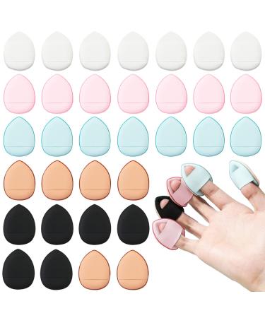 40 PCS Mini Makeup Puff Triangle Makeup Puff Finger Soft Makeup Puff Setting Sponge Mineral Powder Body Powder Cosmetic Foundation Cosmetic Finger Puff for Women