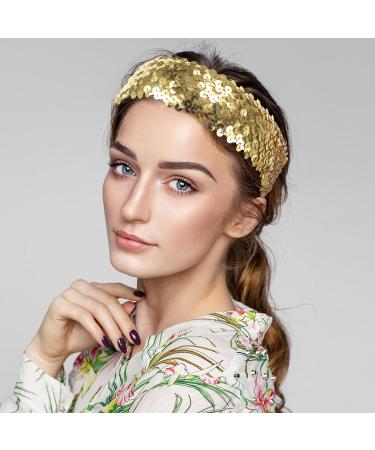 Lurrose Green Sequin Headband for Women & Girls - 1pc Gold Size 1 - Stylish Hair Accessory for Any Occasion - Buy Online on GoSupps.com