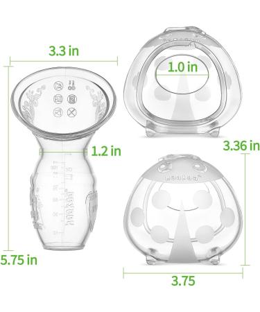 Haakaa 100ml Manual Breast Pump and 75ml Wearable Ladybug Breast Milk Collector Combo - Set of 1 Pump and 2 Ladybug Collectors - Buy Online on GoSupps.com