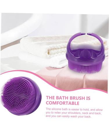 COHEALI Silicone Bath Brush Household Cleaning Tools Silicone Cleaning Brush Cleaning Brushes for Household Use Body Cleaning Brush Bathing Supply Bathing Scrubber Miss Toiletries Purple 9x8cm - Buy Online on GoSupps.com