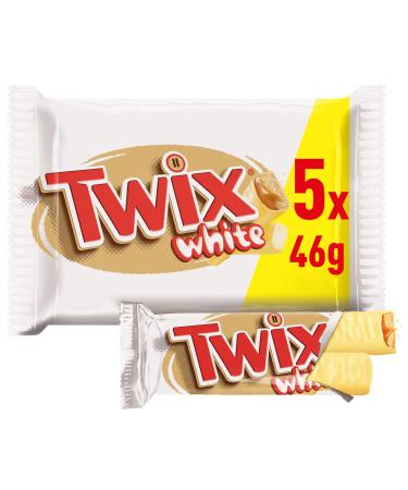 M&M's TWIX - White chocolate caramel and biscuit bars - 5 x 46g bags - 230g