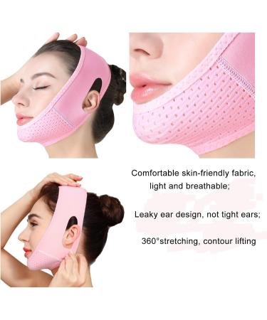 yufana Facial Slimming Strap Double Chin Reducer Reusable V Line Mask Facial Slimming Strap Tighten and Sculpt Jawline Face Swelling Puffiness V Line Lifting Chin Strap for Women and Men (Pink) Rosa169 - Buy Online on GoSupps.com