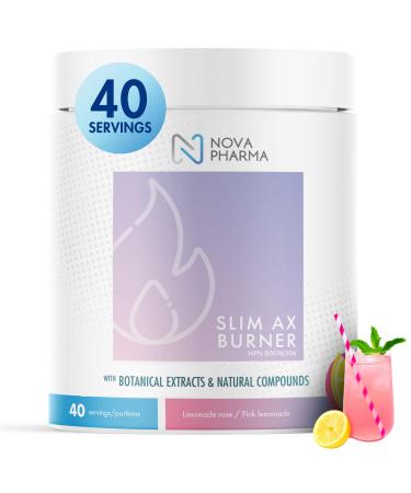 Nova Pharma Pre Workout Powder - Garcinia Cambogia - L Carnitine Supplement - Chromium Supplement - 40 Servings (Lemonade Rose)