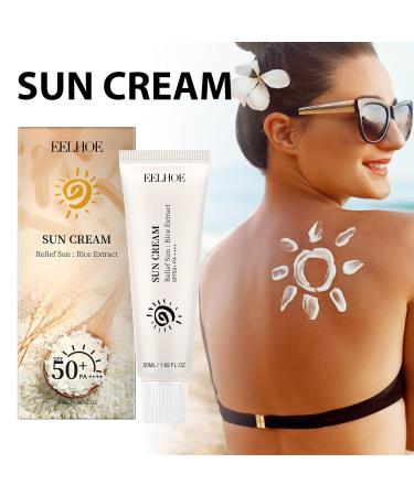 Rice Sun Sunscreen - Probiotics SPF50+ PA+++ - Moisturizing UV Defense Cream with Rice Extract (2pcs - Buy Online on GoSupps.com
