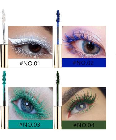 CHSEEO Colored mascara 12 colors mascara for eyelashes green blue purple waterresistant longlasting smudgeproof for voluminous 3D eyelashes makeup 50 to 14 pieces - Buy Online on GoSupps.com