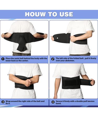Back Brace Lumbar Support Belt for Relief of Back Pain, Sciatica, Herniated Disc, Scoliosis - Improve Posture & Keep Back Straight - Men and Women (Black 5X-Large) - Buy Online on GoSupps.com