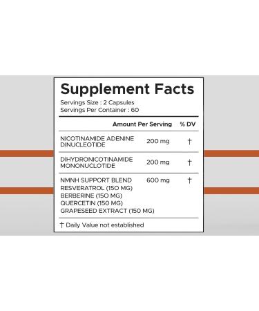 NMNH (Dihydronicotinamide Mononucleotide), NMNH Supplement for Anti-Aging, NAD Supplement to Boost NAD+ Levels as We Age (May Be More Effective Than Nicotinamide Riboside), 120 Capsules (120 Servings) - Buy Online on GoSupps.com