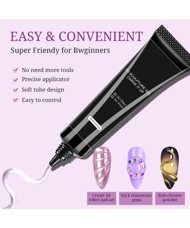 3D Nail Sculpting Gel 15 ml Strong Adhesive for Rhinestone Nails Nail Sculpting Gel Non-Adhesive Gels for False Extensions and Sculpted Designs UV LED Builder Gels - Buy Online on GoSupps.com