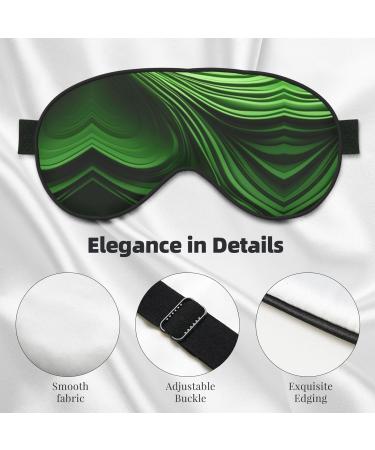 Green Curve Texture Print Unisex Eye Mask | Soft Comfort Sleep Mask for Travel Yoga & Shift Work - Buy Online on GoSupps.com
