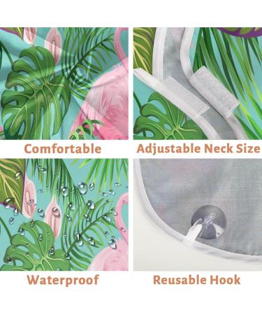 Shop Beard Bib Apron - Non-Stick Waterproof Hair Catcher for Men | Flamingo Flowers Leaf Design | Perfect for Shaving & Grooming - Buy Online on GoSupps.com