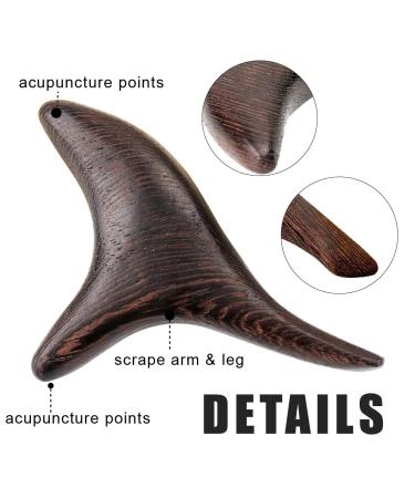 2 PCs Wooden Gua Sha Comb Set - Multi-Purpose Wide Tooth Hair & Massage Combs | Green Sandalwood | Head Care & Relaxation for Men & Women - Buy Online on GoSupps.com