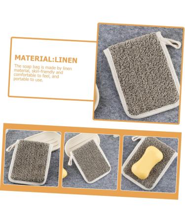 Shop Men's Exfoliating Soap Pouch & Scrubber - Flax Body Loofah & Mittens for Ultimate Shower Experience | International Shipping Available - Buy Online on GoSupps.com