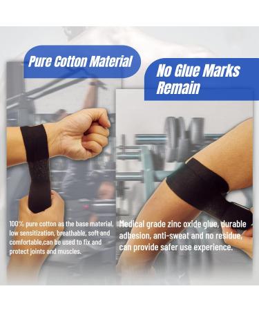 (4 Pack) 1.5in X 10 Yards Athletic Sports Tape Adhesive Medical Tape Used for First Aid Injury Wrap Wrist Wraps Suit for Football Tennis Boxing Hockey Sticks (Black) - Buy Online on GoSupps.com