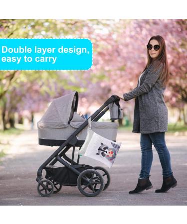 Shop Gray Squirrel Diaper Bag Wetbag - Waterproof Reusable with Zipper & 2 Pockets for Baby & Toddler Travel - Buy Online on GoSupps.com