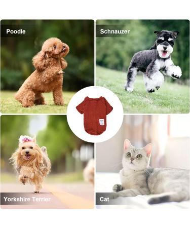 Dog Jumper Warm Dog Sweater Puppy Sweater Winter Knitted Dog Pullover Dog Cat Coats Pet Sweater Knitwear Coat Winter Pet Turtleneck Vest Soft Turtleneck Dog Clothes Vest for Pet Autumn Winter Large Red - Buy Online on GoSupps.com