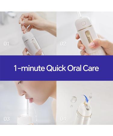 Portable Cordless Water Flosser for Teeth - Ultra Quiet IPX7 Waterproof Oral Irrigator | Rechargeable Dental Care for Travel Home & Office - Buy Online on GoSupps.com
