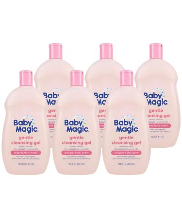 Baby Magic Gentle Cleansing Gel | 16.5oz (Pack of 6) |Camellia Oil & Marshmallow Root | Tear-Free Free of Parabens phthalates Sulfates and Dyes 16.5 Fl Oz (Pack of 6)
