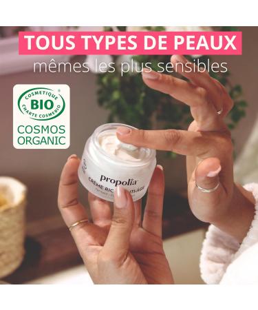 PROPOLIA - Organic - Rich anti-aging cream - Hydration Anti-wrinkle Firmness - Pollen Hyaluronic acid & Plum oil - For all skin types - Made in France - 50 ml - Buy Online on GoSupps.com