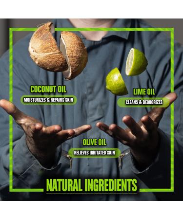 Grip Clean Heavy Duty Pumice Hand Cleaner | All Natural Lime Scented Soap for Auto Mechanics | Absorbs Grease, Oil, Stains & Odors | Moisturizing Ingredients Included - Buy Online on GoSupps.com