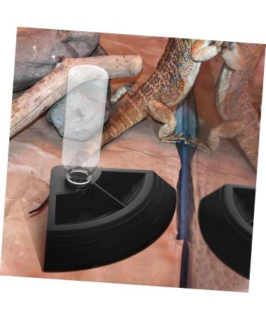 BUGUUYO Turtle Drinker Lizard Water Bowls Automatic Lizard Waterer Pet Food Feeder Reptile Reptisoil Plastic 17X17X3.5CM Black - Buy Online on GoSupps.com