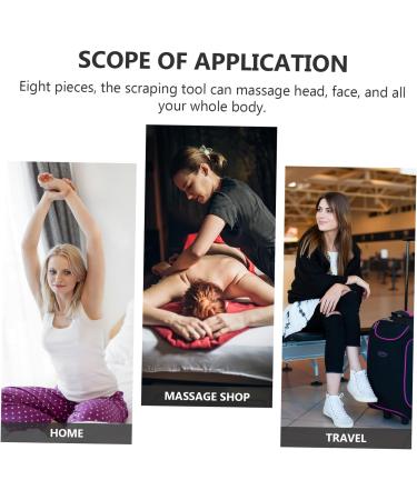 SEESFOUFU 8S Blitch Regrow Face Guasha Tool - Acupuncture Massage & Meridian Scratching Board for Skin Renewal - Buy Online on GoSupps.com