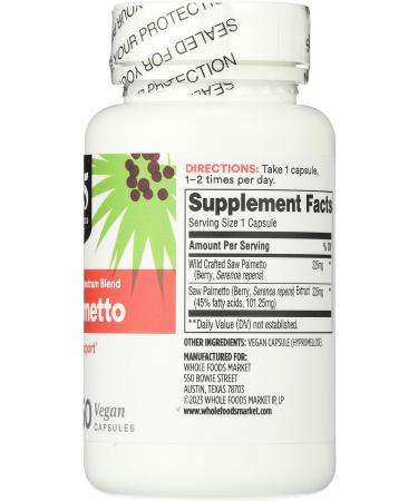365 by Whole Foods Market Saw Palmetto 60 Count - Buy Online on GoSupps.com