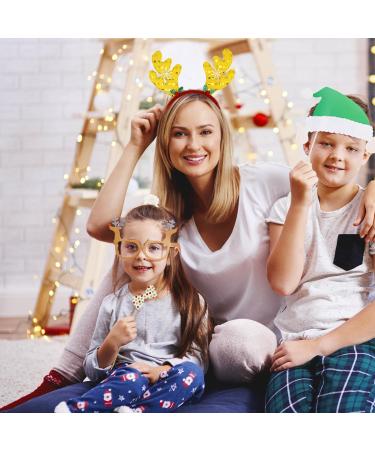 Reindeer Antlers Christmas Headbands Glitter Christmas Headband Antler Headband with Holly Berries Christmas Hats Holiday Decorations for Christmas Party Xmas Dinner Photos Booth A3HGLJ (yellow) - Buy Online on GoSupps.com