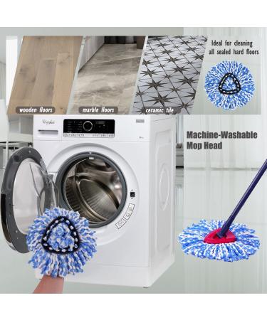 3 Pack Microfiber Spin Mop Replacement Heads - Compatible with 2 Tank System - For All Hard-Surfaced Floors - Includes 2 Cloths - Buy Online on GoSupps.com