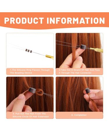 8 Pieces Hair Extension Loop Needle Wood Hair Extension Pulling Hook Tools for Micro Rings Nano beads Styling Accessories - Buy Online on GoSupps.com