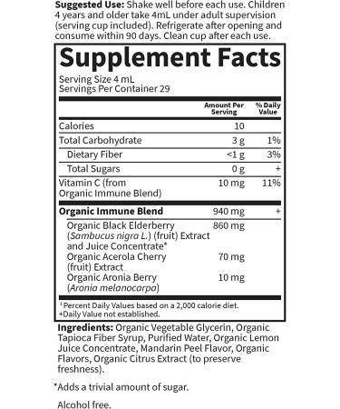 Garden of Life Kids Organic Elderberry Immune Syrup 3.9 fl oz | Boost Immunity Naturally - Buy Online on GoSupps.com
