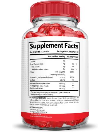 Justified Laboratories (5 Pack) Vital Pump XL Extreme 2000MG Performance Gummies Vital PumpXL Advanced Formula Formulated with Beet Juice ACV Pomegranate Powder B12 Vegan Non GMO 300 Gummys - Buy Online on GoSupps.com