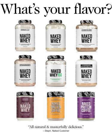 Naked Whey Only 1 Ingredient Grass Fed Whey Protein Powder Undenatured No Gmos No Soy Gluten Free Stimulate Growth - 15 Servings - Buy Online on GoSupps.com