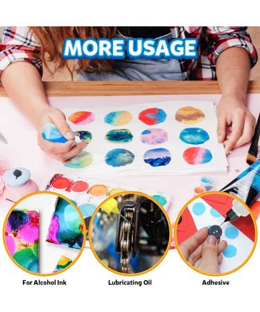 12 Pcs 1oz Precision Applicator Bottles with Mini Funnels - Ideal for Paint, Quilling, Crafts - Multicolor Lids - Buy Online on GoSupps.com