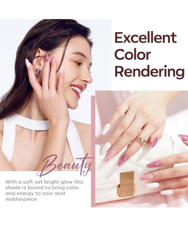 Modelones Polygel Nail Set - 6 Colors (Nude Pink Purple) | Quick Extension & Nail Art for Starters | Elegant Purple 15ml - International Shipping - Buy Online on GoSupps.com