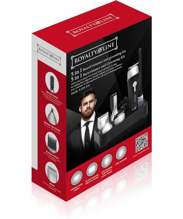 ROYALTY LINE 5-in-1 Shaving Set - Waterproof Beard Trimmer & Grooming Kit | 100-240V International Shipping - Buy Online on GoSupps.com