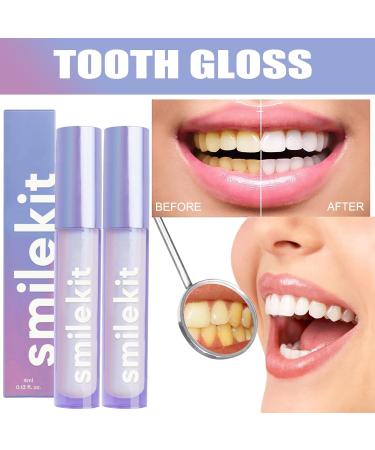2 PCs Glostik Tooth Gloss - Instant Whitening & Glossy Smile | Tooth Whitening Pen for Tea Stains | Fast Results - Buy Online on GoSupps.com