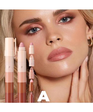  Generisch Shimmer Eyeshadow Pencil Shimmer Cream Eyeshadow Pencil Eyeshadow Pencil Lipstick and Lipstick Eyeshadow Pencil Full Coverage for Girls - Buy Online on GoSupps.com