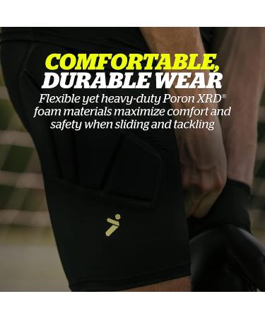 Storelli BodyShield Unisex Goalkeeper Sliders 2.0 - Padded Soccer Undershorts | Medium Standard Black - Buy Online on GoSupps.com