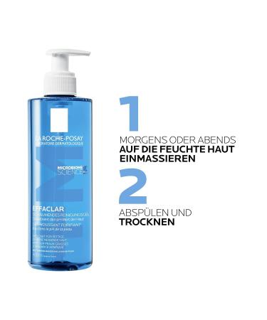 La Roche-Posay Effaclar Foaming Cleansing Gel 400ml - Best Facial Cleanser for Oily & Impure Skin - International Shipping Available - Buy Online on GoSupps.com