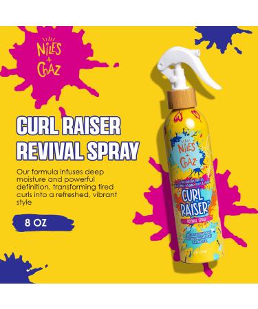 Niles and Chaz Kids Curl Raiser Revival Spray - Curl Refresher Spray - Lightweight Reduces Frizz & Defines Curls - Paraben Silicone Sulfate Free - For Curly Coily Wavy Hair (8 Fl Oz) 8 Fl Oz (Pack of 1) - Buy Online on GoSupps.com