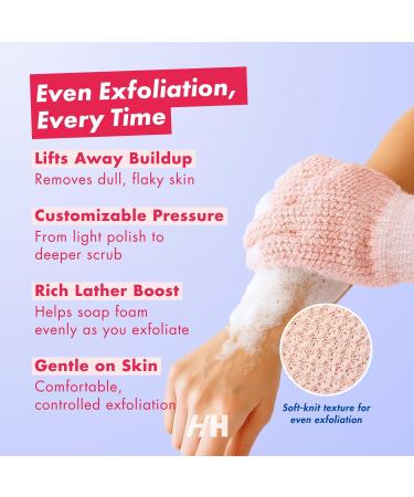Handmade Heroes Tough Love Lot de 2 gants exfoliants r utilisables pour la douche le bain et le spa pour enlever les peaux mortes poils incarn s et exfoliant autobronzant accessoires de douche - Buy Online on GoSupps.com