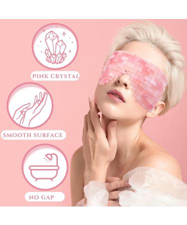 Hicarer 2 Pcs Jade Eye Mask - Facial Cooling Mask for Puffiness Relief and Migraine Relaxation - Rose Green Jade Stone for Wrinkle Reduction and Beauty Meditation - Buy Online on GoSupps.com