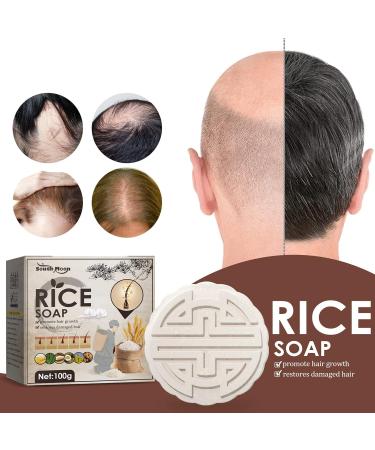 3 Hair Growth Shampoo Bar Rice Water Shampoo Solid shampoo soap for treated dry damaged hair Vegetarian plant extract helps stop hair loss and Eubeisaqi 3 Pcs 100g - Buy Online on GoSupps.com