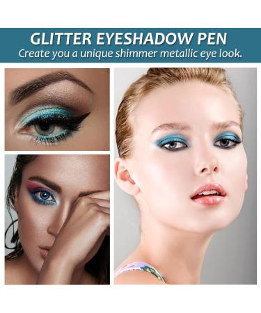 Shimmer Waterproof Eyeshadow Stick - Long Lasting Pearlescent Eyeliner Pencil for Glitter Eye Makeup (Lake Blue) - Buy Online on GoSupps.com