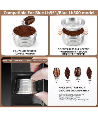 Dosettes de caf expresso r utilisables en acier inoxydable pour capsules de caf rechargeables Lavazza Blue - Buy Online on GoSupps.com